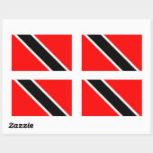 Sticker Rectangulaire Drapeau de Trinité-et-Tobago (Feuille)