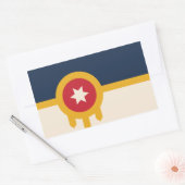 Sticker Rectangulaire Drapeau de Tulsa, Oklahoma (Enveloppe)