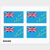 Sticker Rectangulaire Drapeau de Tuvalu (Feuille)