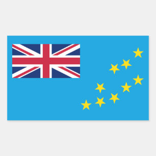 Sticker Rectangulaire Drapeau de Tuvalu