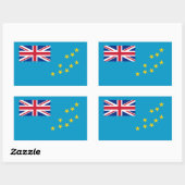 Sticker Rectangulaire Drapeau de Tuvaluan, Drapeau de Tuvalu (Feuille)
