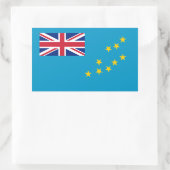 Sticker Rectangulaire Drapeau de Tuvaluan, Drapeau de Tuvalu (Sac)