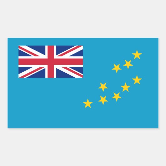 Sticker Rectangulaire Drapeau de Tuvaluan, Drapeau de Tuvalu (Devant)