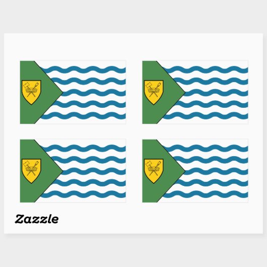 Sticker Rectangulaire Drapeau de Vancouver (Colombie-Britannique) (Feuille)