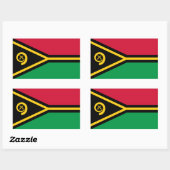 Sticker Rectangulaire Drapeau de Vanuatu (Feuille)