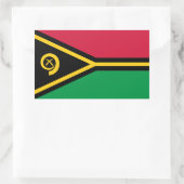 Sticker Rectangulaire Drapeau de Vanuatu (Sac)