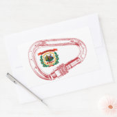 Sticker Rectangulaire Drapeau de Virginie-Occidentale Escalade carabiner (Enveloppe)