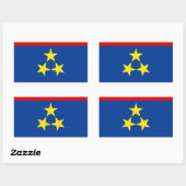 Sticker Rectangulaire Drapeau de Vojvodina (Feuille)