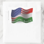 Sticker Rectangulaire Drapeau de vol hongrois-américain (Sac)