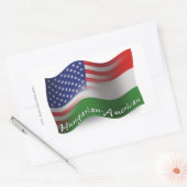 Sticker Rectangulaire Drapeau de vol hongrois-américain (Enveloppe)