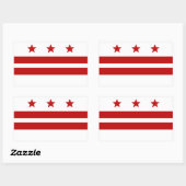Sticker Rectangulaire Drapeau de Washington (Feuille)