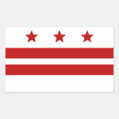 Sticker Rectangulaire Drapeau de Washington (Devant)