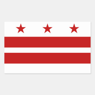 Sticker Rectangulaire Drapeau de Washington DC