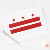 Sticker Rectangulaire Drapeau de Washington DC (Enveloppe)