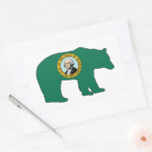 Sticker Rectangulaire Drapeau de Washington ours (Enveloppe)