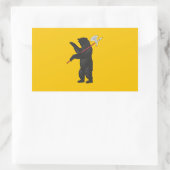 Sticker Rectangulaire Drapeau de Yaroslavl oblast (Sac)