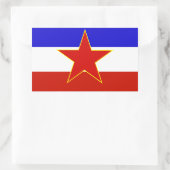 Sticker Rectangulaire Drapeau de Yougoslavie (Sac)