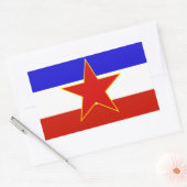 Sticker Rectangulaire Drapeau de Yougoslavie (Enveloppe)