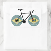 Sticker Rectangulaire Drapeau Delaware Cycling (Sac)