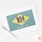 Sticker Rectangulaire Drapeau Delawarean, Drapeau du Delaware (Enveloppe)