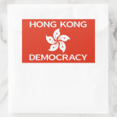 Sticker Rectangulaire Drapeau Démocratie Hong Kong (Sac)