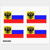 Sticker Rectangulaire Drapeau d'empire russe (1914-1917) (Feuille)