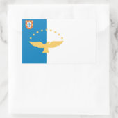 Sticker Rectangulaire Drapeau des Açores (Sac)