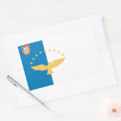 Sticker Rectangulaire Drapeau des Açores (Enveloppe)