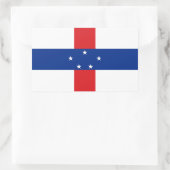 Sticker Rectangulaire Drapeau des Antilles néerlandaises (Sac)
