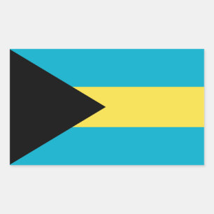 Sticker Rectangulaire Drapeau des Bahamas