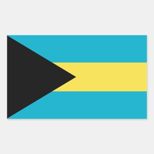Sticker Rectangulaire Drapeau des Bahamas (Devant)