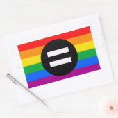 Sticker Rectangulaire Drapeau des droits des homosexuels (Enveloppe)
