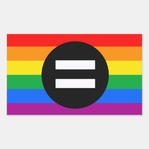 Sticker Rectangulaire Drapeau des droits des homosexuels