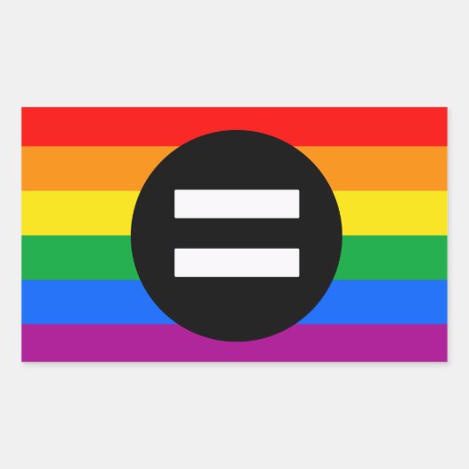 Sticker Rectangulaire Drapeau des droits des homosexuels (Devant)