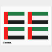 Sticker Rectangulaire Drapeau des Émirats arabes unis (Feuille)