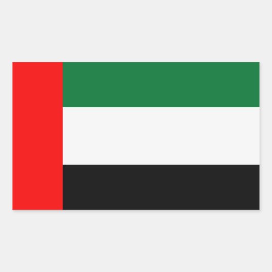 Sticker Rectangulaire Drapeau des Émirats arabes unis (Devant)
