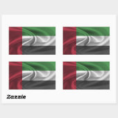 Sticker Rectangulaire Drapeau des Émirats arabes unis (Feuille)