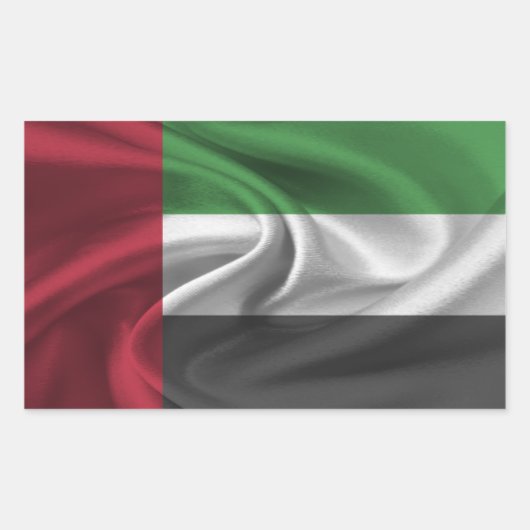 Sticker Rectangulaire Drapeau des Émirats arabes unis (Devant)