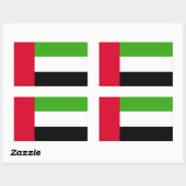 Sticker Rectangulaire Drapeau des Émirats arabes unis (Feuille)