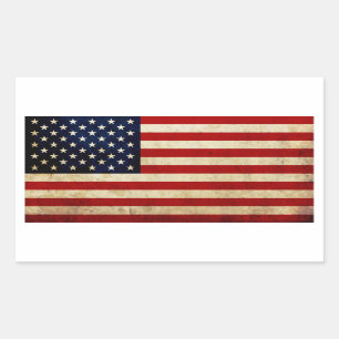 Sticker Rectangulaire Drapeau des Etats-Unis