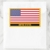 Sticker Rectangulaire Drapeau des États-Unis (Sac)
