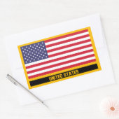 Sticker Rectangulaire Drapeau des États-Unis (Enveloppe)