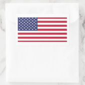 Sticker Rectangulaire Drapeau des États-Unis d'Amérique (Sac)