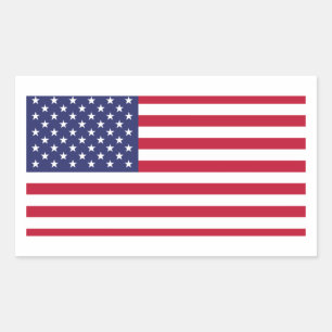 Sticker Rectangulaire Drapeau des États-Unis d'Amérique