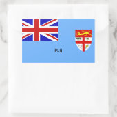 Sticker Rectangulaire Drapeau des Fidji (Sac)