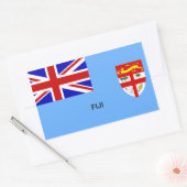 Sticker Rectangulaire Drapeau des Fidji (Enveloppe)