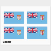 Sticker Rectangulaire Drapeau des Fidji (Feuille)