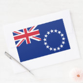 Sticker Rectangulaire Drapeau des Îles Cook (Enveloppe)