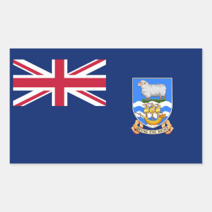 Sticker Rectangulaire Drapeau des îles Falkland