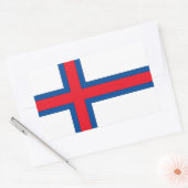 Sticker Rectangulaire Drapeau des îles Féroé (Enveloppe)